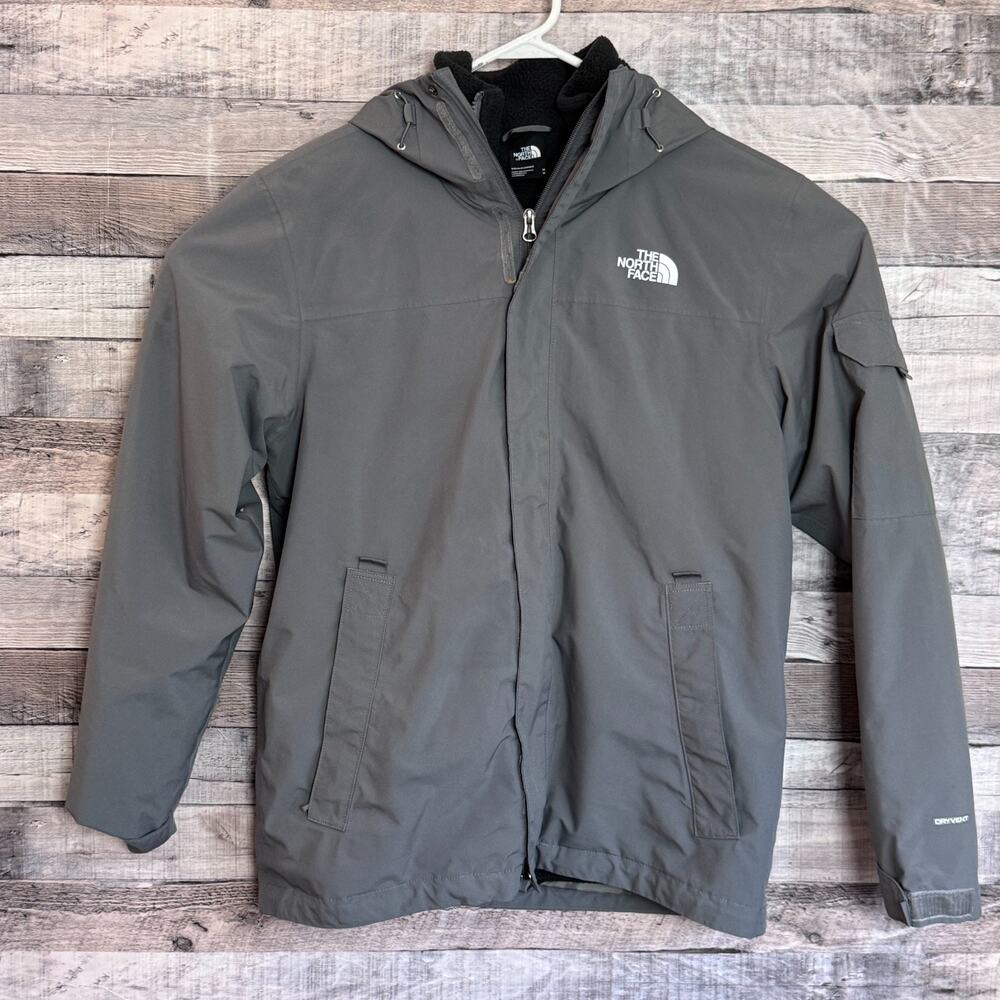 North Face Toro Peak Triclimate 3 in 1 Coat Mens Medium Gray Dryvent Hooded